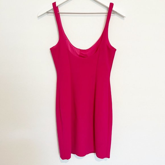 NWT BEC & BRIDGE amelie short mini dress magenta neon pink bodycon new US size 4 - Picture 9 of 10
